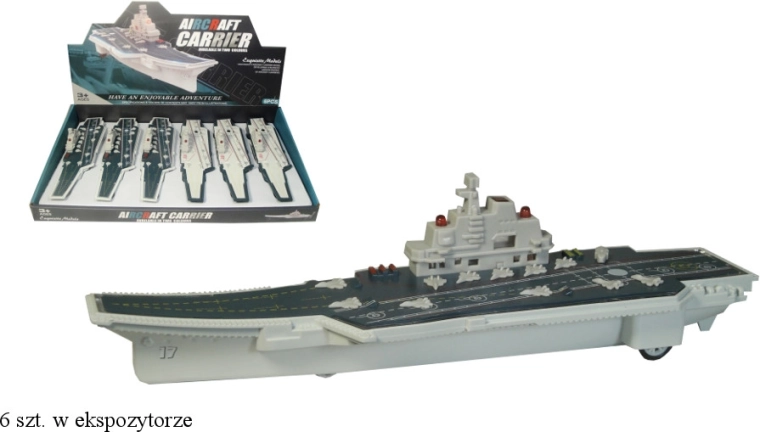 Vliegdekschip met licht en geluid
