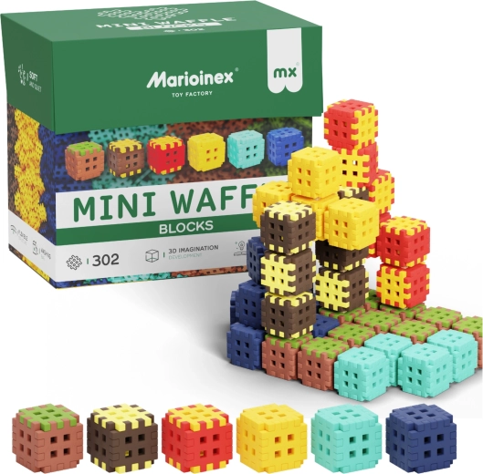 Bouwset Mini Waffle Blocks 302 stukjes MARIOINEX
