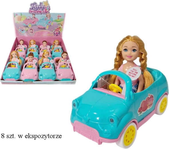 Pop in een autootje