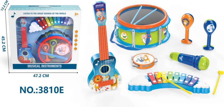 Grote set muziekinstrumenten voor kinderen