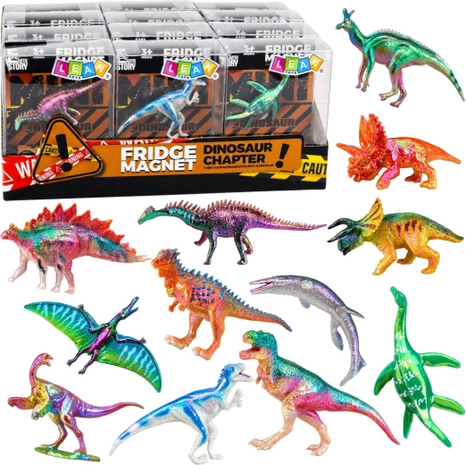Dinosaurusfiguurtje met magneet voor op de koelkast – mix van soorten