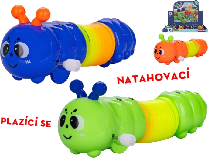 Vrolijke rups met opwindsleutel voor de allerkleinsten