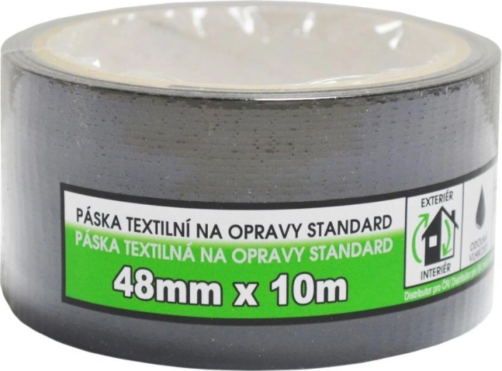 Textiel reparatietape 48 mm × 10 m zwart