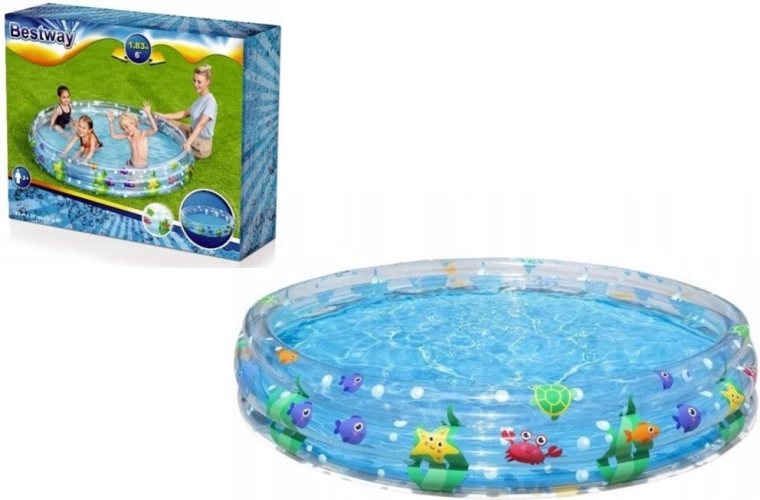 opblaasbaar kinderzwembad zeewereld 183 × 33 cm bestway