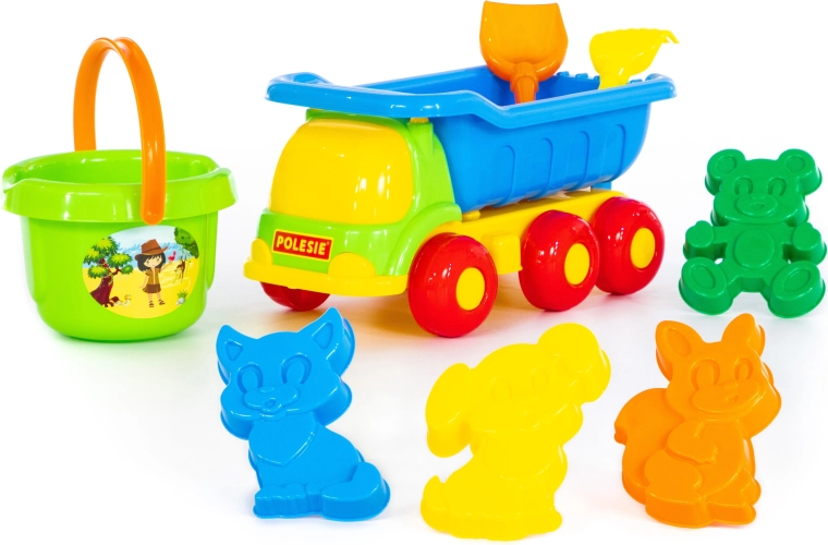 Zandset met kiepwagen en emmer