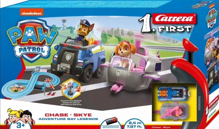 Carrera First autoracebaan PAW PATROL Chase en Skye 2,4 m