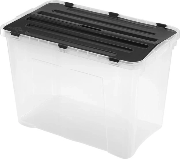 Kunststof opbergbox met deksel HEIDRUN Classic 60 l