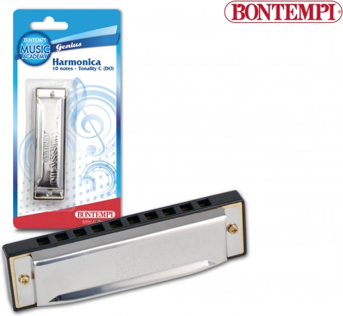 Metalen mondharmonica 10 x 2 x 3 cm
