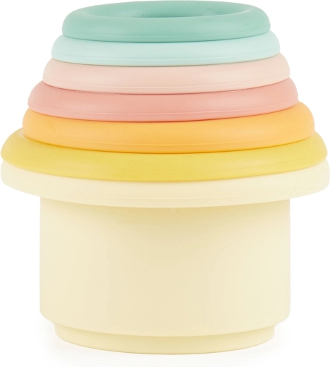 Bieco siliconen stapelbekers Tropical Vibes - 7 stuks