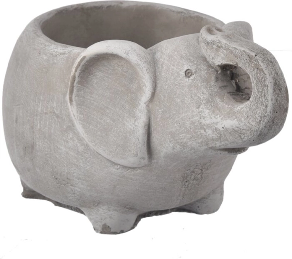 Decoratieve betonnen bloempot olifant grijs 19 × 12 × 12 cm