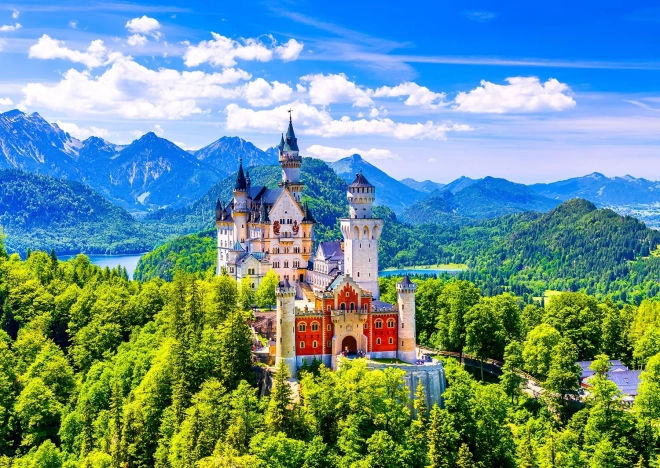 Puzzel Slot Neuschwanstein in de zomer 1000 stukjes