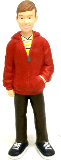Figur van man in hoodie 9,7 cm