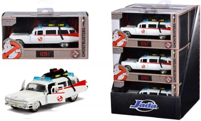 Metalen automodel GHOSTBUSTERS Ecto-1 1:32 met openende deuren