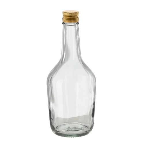 Glazen cognacfles 500 ml met schroefdop, 8 st.