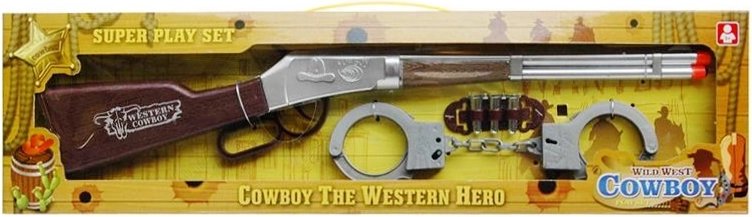 Kindergeweer met geluid en handboeien