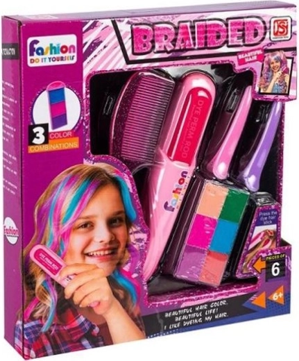 Set haarkrijt Braided voor tijdelijke kleuring en gevlochten kapsels