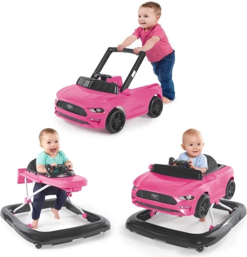 Loopstoel 3-in-1 BRIGHT STARTS Ford Mustang, roze