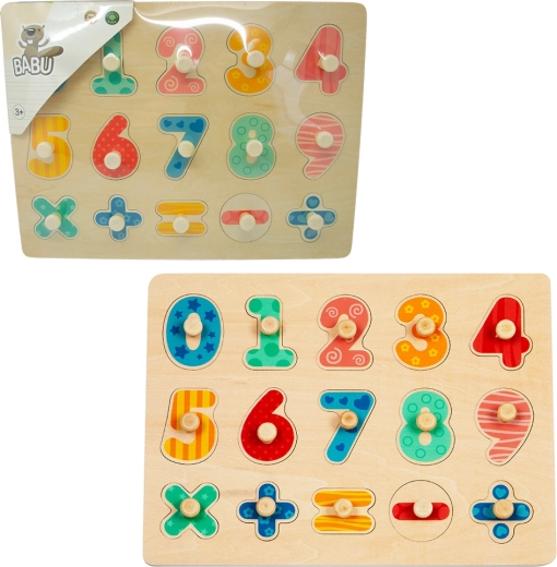 Babu houten inlegpuzzel eerste tellen