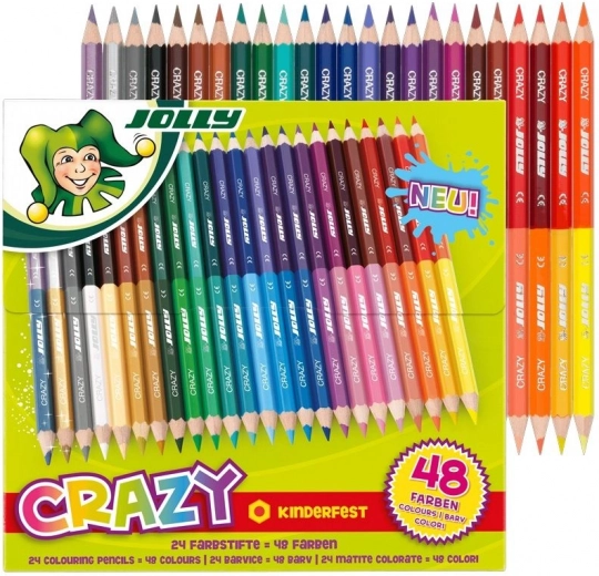 Dubbelzijdige kleurpotloden Crazy 24/48 kleuren
