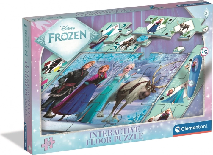Vloerpuzzel met interactieve pen Frozen 24 stukjes