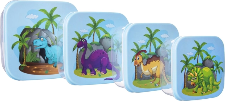 Kinder snackboxen dinosaurus 4 stuks