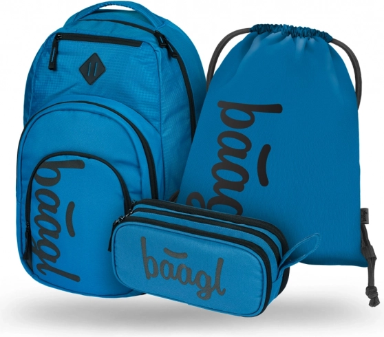 Set BAAGL Coolmate Ocean Blue: Rugzak, Etui en Zak