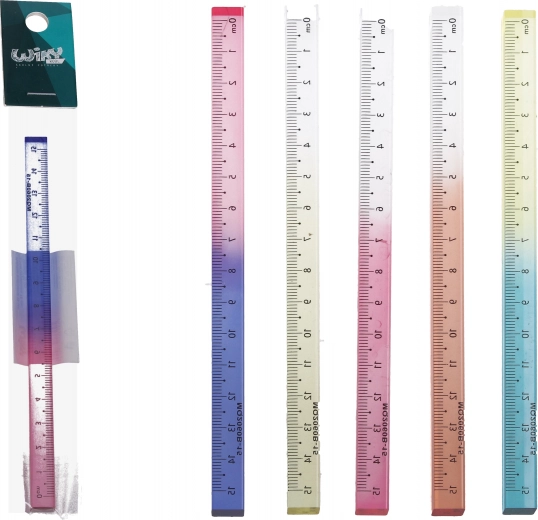 Liniaal 3D kleurrijk 15 cm