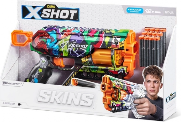X-SHOT Skins Griefer Graffiti blaster met 12 schuimpijltjes
