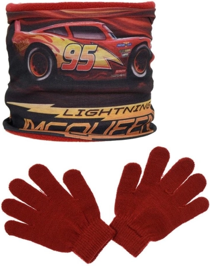 Sun City colsjaal en handschoenen Cars - 1 stuk