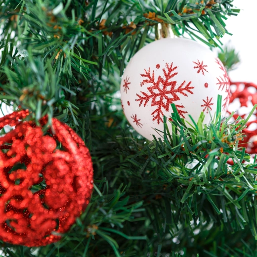 Set kerstballen voor de kerstboom, 6 cm, 12 stuks