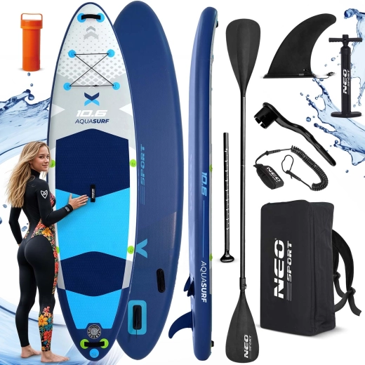 Opblaasbaar paddleboard AQUASURF 10'6 (320 × 84 × 15 cm) met accessoires