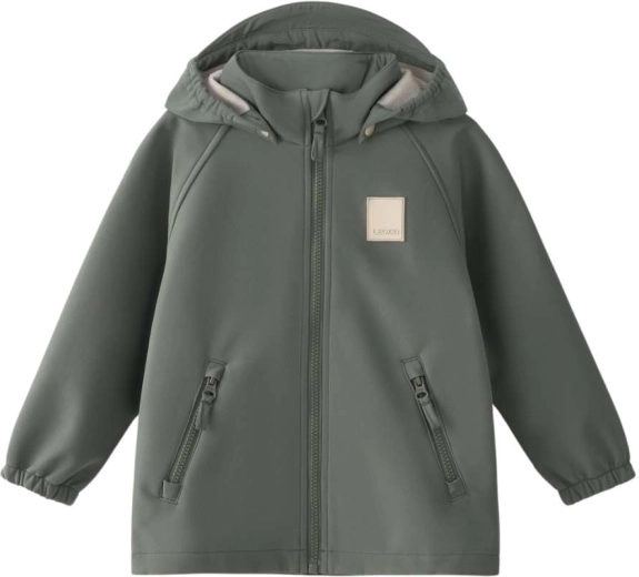 Leokid softshelljas Lake agave green, maat 116