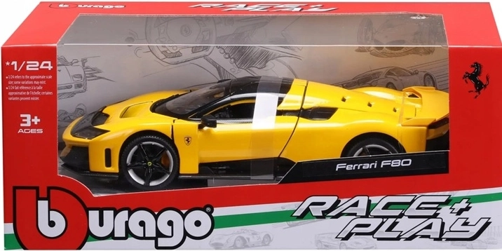 BBU Ferrari F80 R_P geel Giallo Modena 1:24 verzamelmodel auto