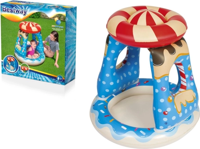 Opblaasbaar kinderzwembad met zonnescherm 91 × 91 × 89 cm BESTWAY