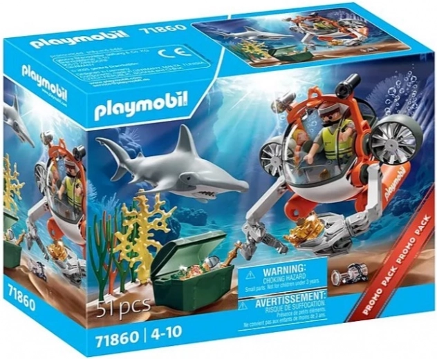 Playmobil schattenjacht met duikboot