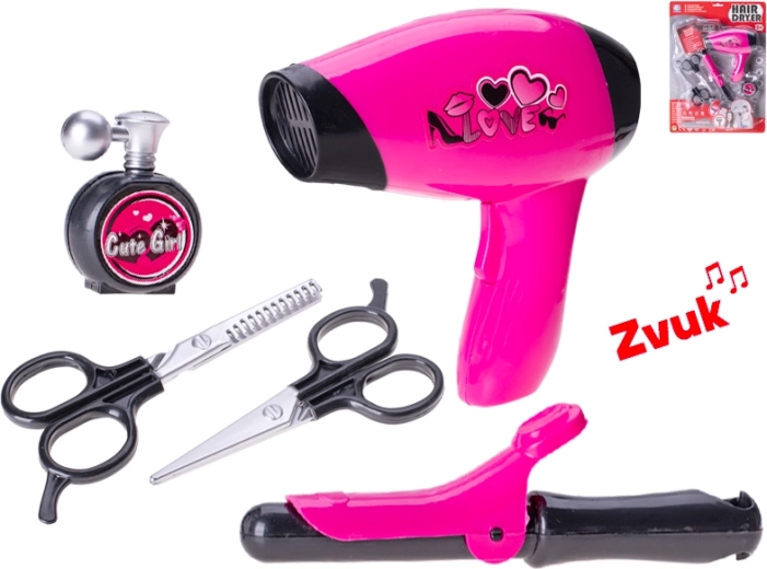 Kappersset met batterijföhn en accessoires voor kinderen
