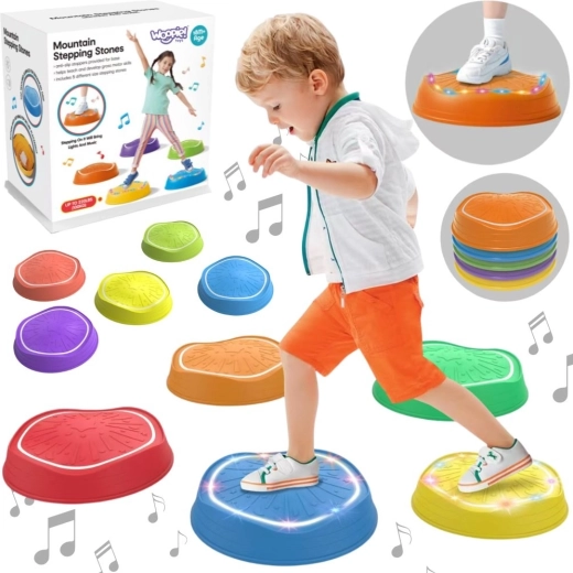 Woopie interactieve balansstenen met geluid en licht 5 stuks