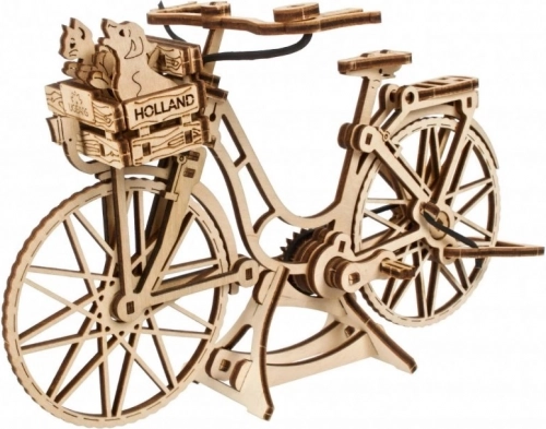 Ugears houten 3D mechanische puzzel Hollandse fiets (75 stukjes)