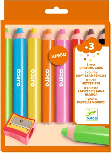 DJECO kleurpotloden, 8 stuks