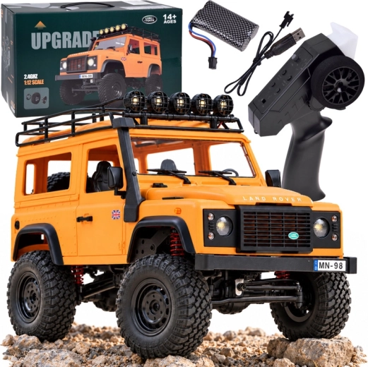 Op afstand bestuurbaar model Land Rover Defender 90 4x4 op schaal 1:12