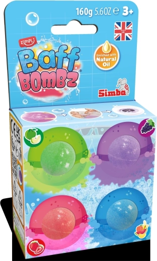 Baff Bombz bruisballen voor in bad met geur 4 stuks