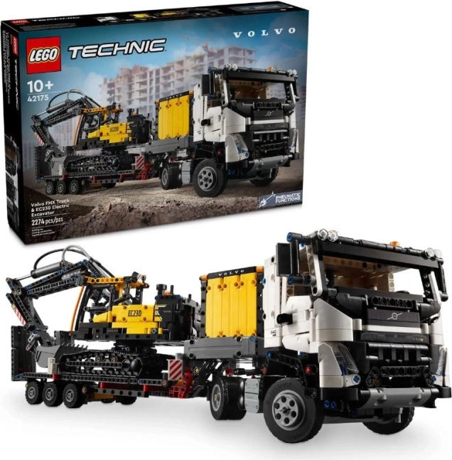 Lego Technic Volvo FMX vrachtwagen en EC230 Electric graafmachine