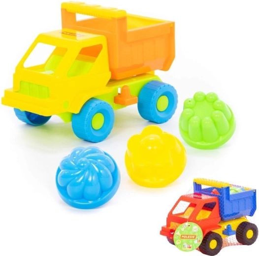 Zandset auto Kazimír met vormpjes (3 stuks)