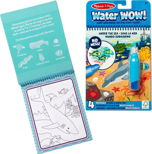 Watertekeningen Water Wow! Onderwaterwereld met waterpen