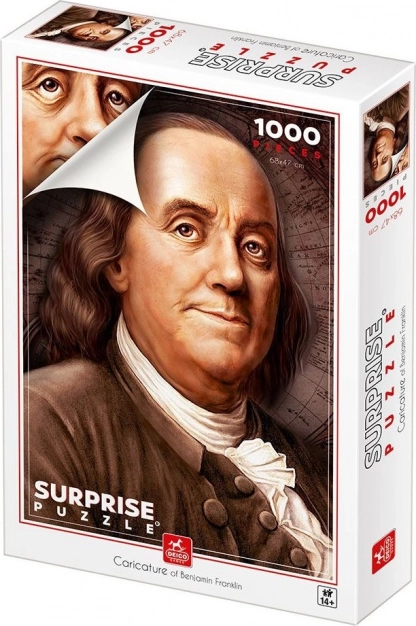 Deico puzzel Karikatuur van Benjamin Franklin 1000 stukjes