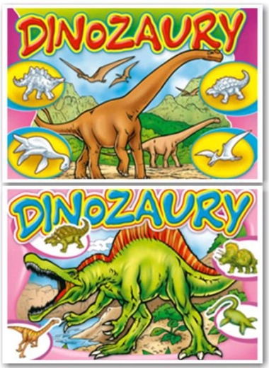 Kleurboek dinosaurussen met stickers