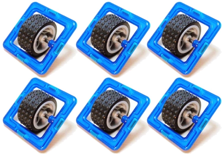 MAGFORMERS eenwiel – set van 6 onderdelen
