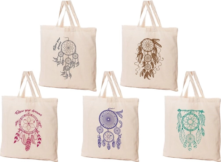 Katoenen boodschappentas Dromenvanger 42 × 42 cm, crème