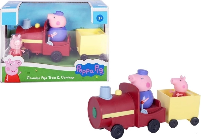 Peppa Pig treintje van Opa Big met 2 figuurtjes