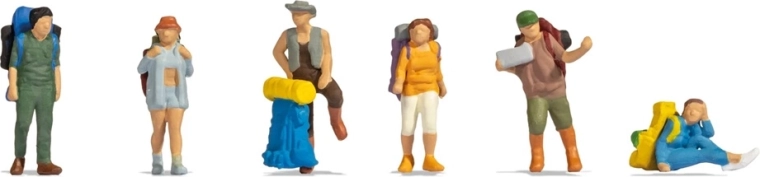 Noch set figuren op reis met rugzak (H0)